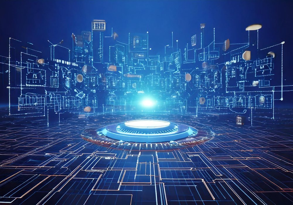 Enterprise automation network illustration