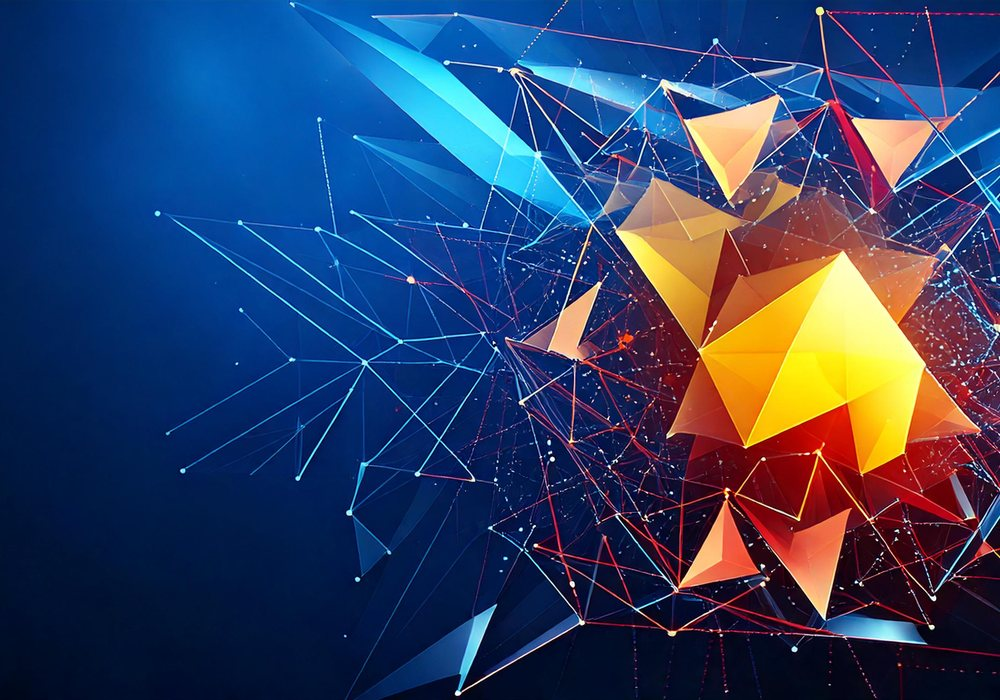 Abstract technology platform illustration
